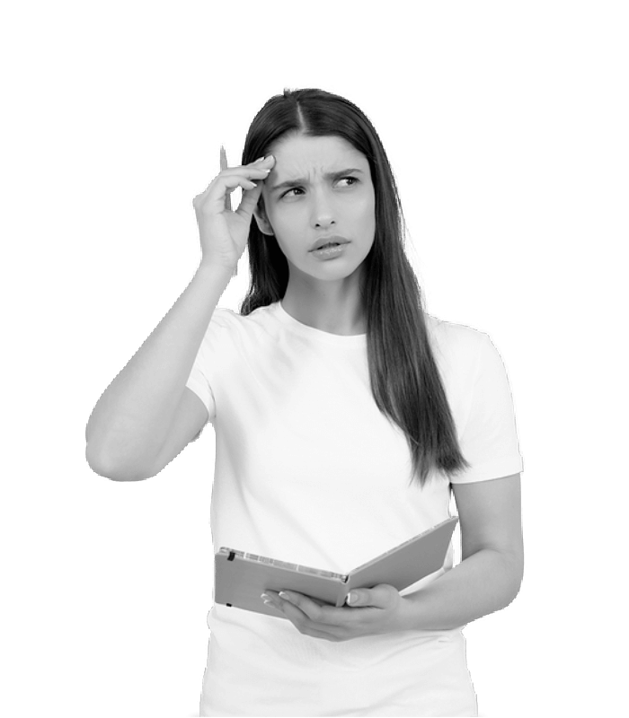 Student looking at the Premium product