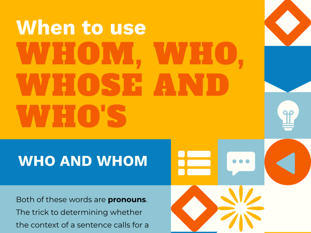 When to Use Whom, Who, Whose, and Who's