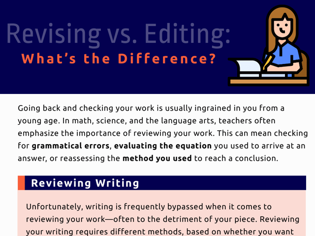 Revising vs. Editing: What’s the Difference?