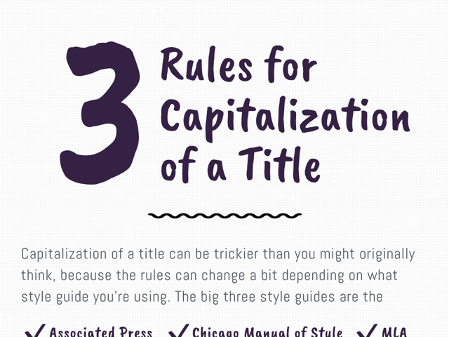 Capitalization of a Title