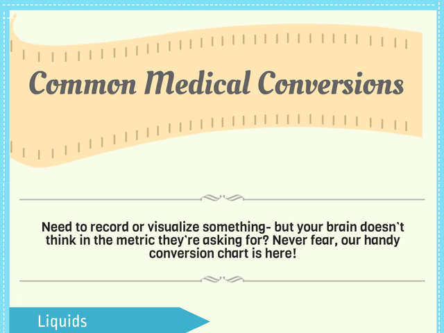 Common Medical Conversions