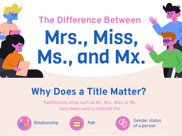 The Difference Between Mrs., Miss, Ms., and Mx.