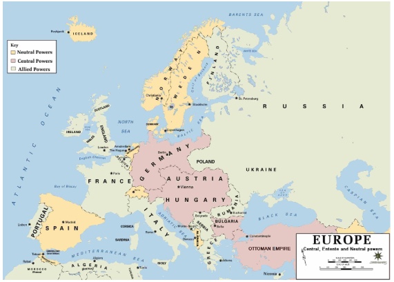 13 world war europe map