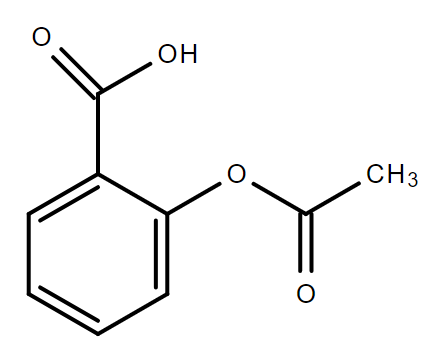 60 chemical structure of aspirin
